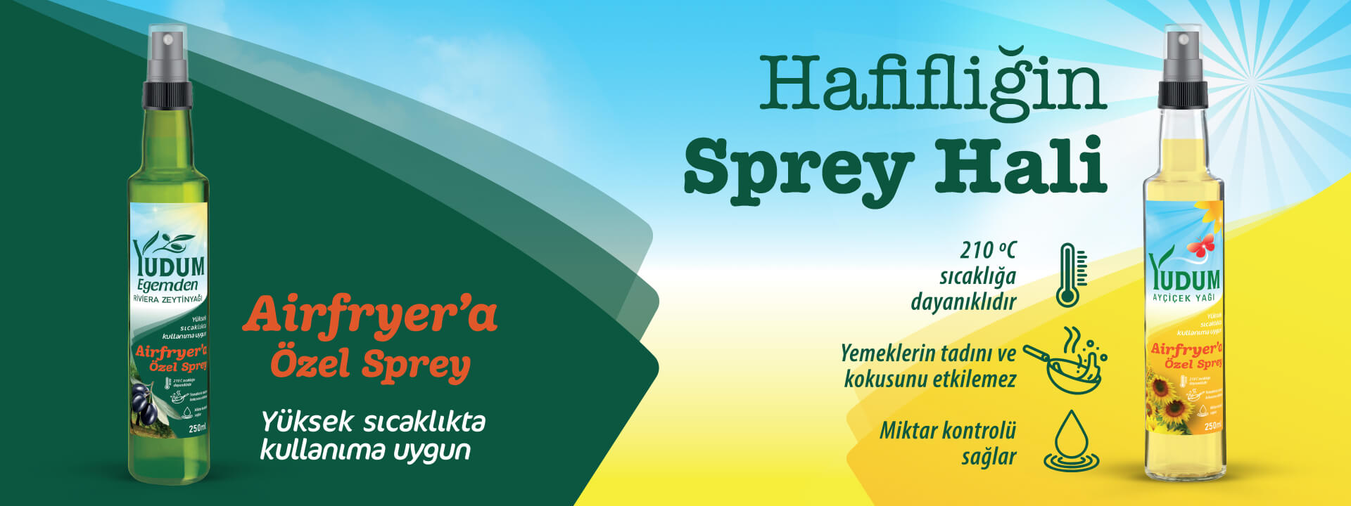 Yudum Airfryer'a Özel Sprey Yağ